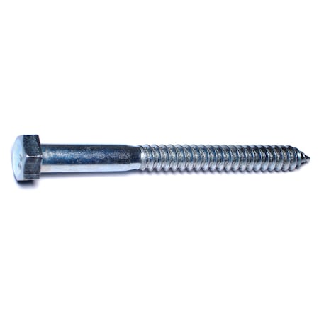 Midwest Fastener Lag Screw, 5/8 in, 7 in, Steel, Zinc Plated Hex Hex Drive, 25 PK 01354